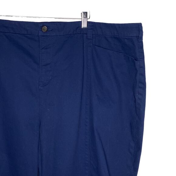 Duluth Trading Co Womens Sz 26W Regular Navy Blue Workday Warrior Cropped Pants - Picture 3 of 8